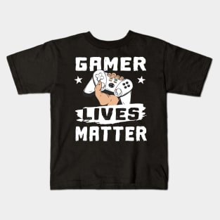 Gamer Lives Matter Gaming Quote Kids T-Shirt